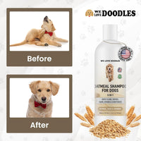 5-In-1 Premium Oatmeal Shampoo for Dogs, Gentle for Itchy & Sensitive Skin, Provides Itch Relief, Hypoallergenic & Soothing for Dry Skin, Moisturizing Anti-Itch, Made in USA, 16 Oz []