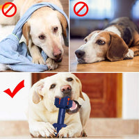 Upgrade Mango Dumbbells Dog Toys for Aggressive Chewers Boredom and Stimulating,Interactive Durable Dog Toys Tough Natural Rubber Dumbbell Toy for Large Medium Dogs