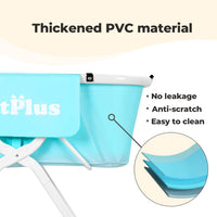Portable Dog Bathtub, 5 Height Adjustable Dog Washing Station for Pet Shower and Grooming Foldable Bathing Tub with Storage & Anti-Slip Design for Small Large Dogs