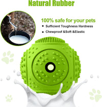 Dog Chew Toys 3 Pack for Aggressive Chewers, Multifunctional Teeth Cleaning and Gum Massage, Tough Toys with Natural Rubber for Large and Medium Dog