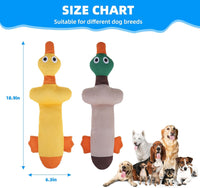 Floating Dog Water Pool Toys 2 Pack for Swimming Pool, Interactive Crinkle Pet Puppy Chew Toys for Play and Training, Funny Duck Toy for Small Medium Large Breed, Wild & Yellow Duck