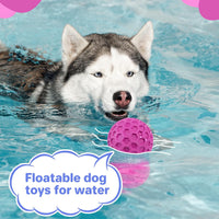 Indestructible Squeaky Dog Balls, Dog Toys for Aggressive Chewers Large Breed for Relieving Anxiety, Tough Dog Chew Toys Balls for Aggressive Chewers, Outdoor Squeaky Cognitive Dog Toys