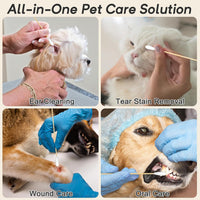100 Pcs Large Cotton Swabs for Pet Care, 6 Inch Long Cotton Swabs with Bamboo Handle, Professional Dog Ear Swabs, Absorbency Big Cotton Tips, Pet Cleaning Solution Supplies