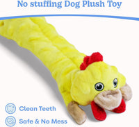 Dog Squeaky Toys 5 Pack, Bubble Plush Puppy Teething Pet Toys, Crinkle No Stuffing Animals Dog Toy, Doggies Chew for Large Small Medium Breeds