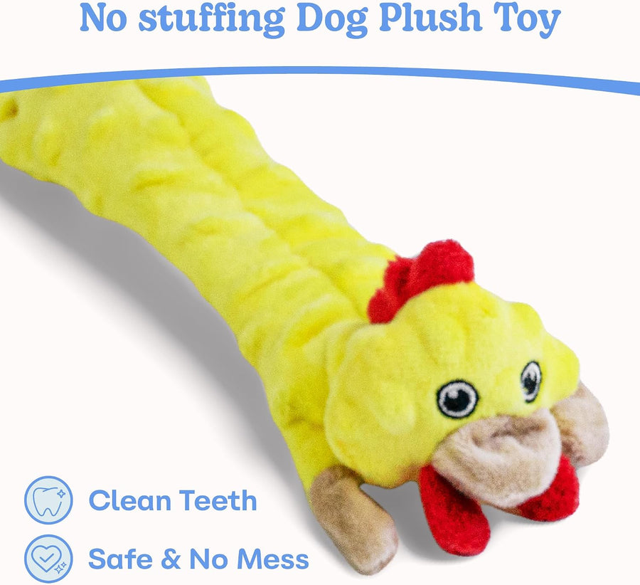 Dog Squeaky Toys Pack, Bubble Plush Puppy Teething Pet Toys, Crinkle No Stuffing Animals Dog Toy, Doggies Chew for Large Small Medium Breeds