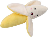 Dog Toys,Squeeze Squeaker Puppy Dog Toys, Plush Dog Chew Toys, Dog Squeak Toys Pet Supplies (Banana)