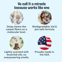Carpet Cleaner Shampoo Solution for Machines, 1 Gal Mint | USA Made - Stain and Odor Eliminator - Cleans Carpets and Upholstery - for Upright and Spot Cleaners - Concentrated Formula