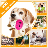 Dog Toys Squeak, Tough Plush Puppy Chew Toy for Aggressive Chewers | 5 Pack Durable Plush Puppy Chew Toys for Teething, Stuffed Dog Toy for Large Medium Small Breed to Keep Them Busy