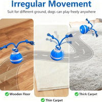 P06 Interactive Dog Toys Dog Balls, Electric Automatic Moving and Rolling Dog Toy with Rope for Small Medium Dogs, Fun Smart Puppy Toy S for Boredom & Training, Dog Toys to Keep Them Busy (Orange) | Auto-Moving Puppy Toys, 3 Modes with RGB Lights & Bird Sounds, Bite-Resistant Rope, IP54 Waterproof, Type-C Fast Charge