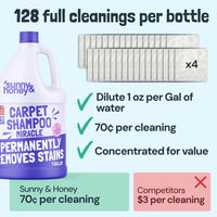 Carpet Cleaner Shampoo Solution for Machines, 1 Gal Lavender