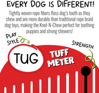 Knot-N-Chew Rope Dog Toy, 4 Knot Squeaker, Large/X-Large