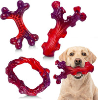 3 Pack Indestructible Dog Chew Bones for Aggressive Chewers - Heavy Duty Long Lasting Chew Toys for Large Dogs, Nylon Teeth Cleaning Toys