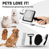 Dog Slicker Brush for Dogs Grooming Kit 5PCS Long Haired Doodles