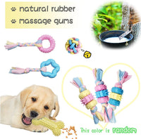 Puppy Chew Toys for Teething Small Dog Toys Puppy Teething Toys Dog Chew Toy Rope Balls Interactive Teeth Cleaning Tug Toys Storage Basket