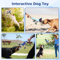 Dog Toys for Aggressive Chewers,Tough Indestructible Dog Toys,Squeaky Toys for Large Dogs,Durable Dog Chew Toys (Navy Blue)