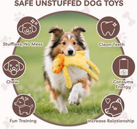 No Stuffing Dog Toys 5 Pack, Crinkle Interactive Dogs Toy for Boredom, Puppy Toys for Teething to Keep Them Busy, Cute Squeaky Dogs Toy for Small, Medium, and Large Breed