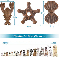 Dog Toys for Aggressive Chewers, Indestructible Toys for Large Dogs, Dog Chew for Large Medium Small Breed, 3 Pack Super Chewer with Tough Nylon, Gift for Dogs