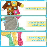 5Pcs Squeaky Dog Toys, Large Crinkle Dog Toys for Large Medium and Small Dogs, Puppy Toys to Keep Them Busy Great Value Dog Toy Bundle