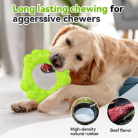Indestructible Dog Chew Toys for Aggressive Chewers, Super Chewer Toys for Medium Large Dogs, Interactive Ring Toy, Heavy Duty Teething Toys