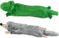 Dog Squeaky Toys No Stuffing 2 Pack, Plush Crinkle Dog Toys for Large Breed, Durable Doggie Chew Cute Animals Puppy Toy for Teething