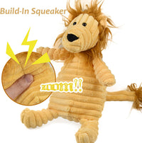 5Pack Dog Squeaky Plush Toys Puppy Toys Assortment Value Bundle Bulk Large Dog Teething Pet Chew Toys