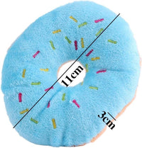 Pink Donut Shape Dog Toys,Plush Pet Toy Sprinkled Donut Dog Chew Toy,No Stuffing Squeaky Plush Toy, Animal Play Toys