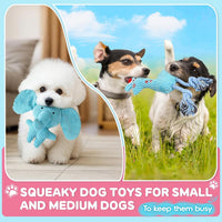 8 Pack Luxury Puppy Toys for Teething Small Dogs, Puppy Chew Toys with Squeaky Dog Toys, Balls and Rope Dog Chew Toys, Dog Toys to Keep Them Busy (Blue, 8-Pack)
