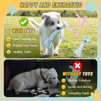 Dog Rope Toys for Small-Medium Dogs. 18 Pack for Teeth Cleaning, Chewing, Training Balls and Squeaky Toys. Best for Entertainment, Interaction,Tug of War Indoor and Outdoor.