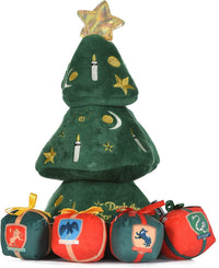 14" Holiday Tree Burrow Dog Toy with Plush Squeaker Hogwarts House Presents | Dog Toys for Pets, Plush Dog Toy, Dog Squeaky Toy, Toys for Dogs