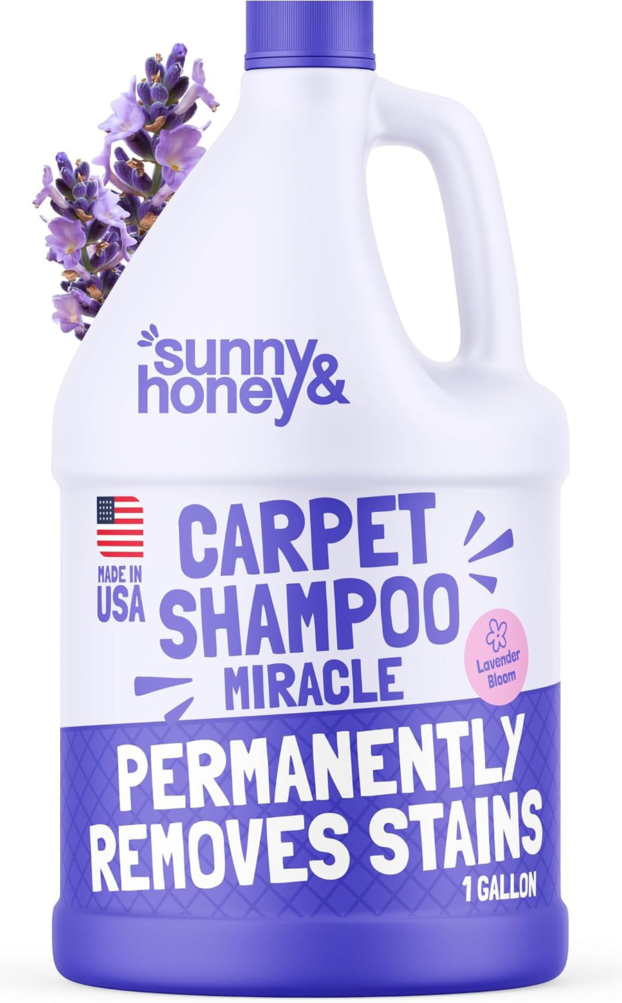 Carpet Cleaner Shampoo Solution for Machines, 1 Gal Lavender