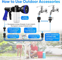 Dog Shower Attachment Water Hose Nozzle Sprayer Set