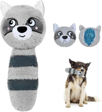 Squeaky Dog Toys for Aggressive Chewers, 3 in 1, Tough Dog Ball | Dog Chew Toys with 3 Layers, to Keep Them Busy, Interactive for Small, Medium and Large Dogs, Gift Box, Raccoon