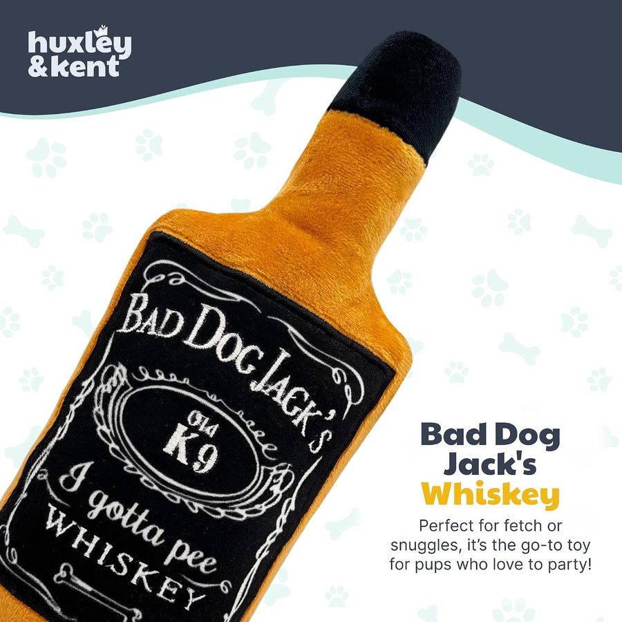 Power Plush Squeaky Dog Toy, Bad Dog Jack'S Whiskey, Large