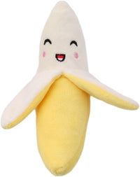 Dog Toys,Squeeze Squeaker Puppy Dog Toys, Plush Dog Chew Toys, Dog Squeak Toys Pet Supplies (Banana)