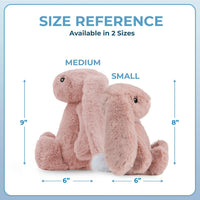 Bunny Buddy Squeaky Plush Dog Toy - Mauve, Small | Soft Plush, Squeaks & Crinkles, Perfect for Moderate Chewers, Toss & Fetch Play, Stress & Anxiety Reliever, Ideal Gift Toy