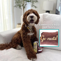 Barkbells Pawtein Bar Plush Dog Toy, Funny Parody Toys | Interactive Stuffed Squeaky Toys for Small to Large Dogs, Soft & Cuddly, Indoor/Outdoor Play, Machine Washable, Brown/Yellow