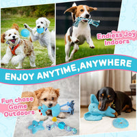 8 Pack Luxury Puppy Toys for Teething Small Dogs, Puppy Chew Toys with Squeaky Dog Toys, Balls and Rope Dog Chew Toys, Dog Toys to Keep Them Busy (Blue, 8-Pack)