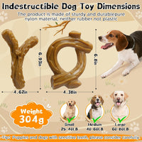 2 Pack Dog Chew Toys for Aggressive Chewers,Indestructible Dog Toy for Medium Large Dogs, Chew Toys to Keep Dogs Busy,Super Chewer with Tough Nylon, Reduce Boredom & Anxiety