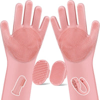 6PCS Grooming & Bath Supplies for Dogs, Cats | Dog Washing Gloves | Dog Bath Brush | Dog Shower Brush | Pet Grooming Gloves | Dog Grooming Kit | Pet Supplies for Showerhead & Sprayer (Light Pink)