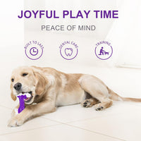 Indestructible Dog Toys for Aggressive Chewers: Bacon Flavored Hard Nylon Bone Chew Toys, Tough Dog Chew Toys for Large Dogs, Dog Toys to Keep Them Busy for Medium Large Breed, Purple