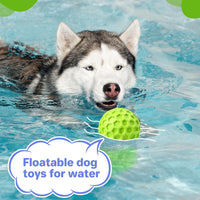 Indestructible Squeaky Dog Balls, Interactive Dog Toys for Aggressive Chewers Large Breed for Relieving Anxiety, Dog Chew Toys Balls for Aggressive Chewers, Outdoor Dog Toys Dog Water Toys