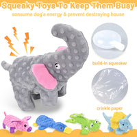 No Stuffing Dog Toys for Aggressive Chewers, Squeaky Dog Toys for Large Medium and Small Dogs, Puppy Dog Chew Toys to Keep Them Busy Pack of 5