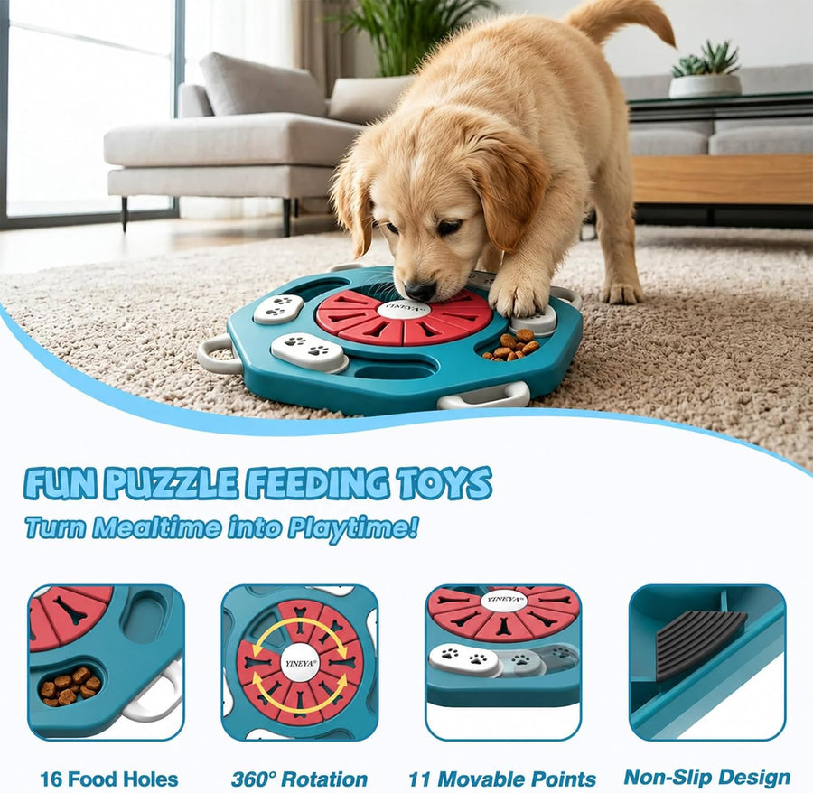 Dog Puzzle Toy, Enrichment Toys for Dogs Training IQ & Treat Brain Games, Dog Toys to Keep Them Busy, Mental Stimulation for Dogs, Puppy Toy for Treat Dispensing, Puzzle for Small, Medium, Cats