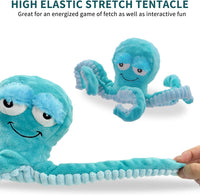 Squeaky Octopus Dog Toys，Interactive Plush Toys for Large Medium Pets