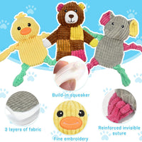 5Pcs Squeaky Dog Toys, Large Crinkle Dog Toys for Large Medium and Small Dogs, Puppy Toys to Keep Them Busy Great Value Dog Toy Bundle