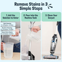 Carpet Cleaner Shampoo Solution for Machines, 1 Gal Mint | USA Made - Stain and Odor Eliminator - Cleans Carpets and Upholstery - for Upright and Spot Cleaners - Concentrated Formula