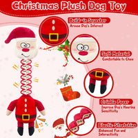 Christmas Large Interactive Dog Toys: Squeaky Plush Stuffed Dog Toy for Large Dogs - Big Chew Santa Dogs Toys for Puppy Small Medium Large Breeds