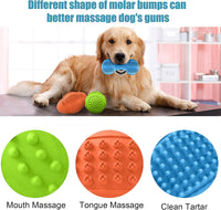 Dog Chew Toys 3 Pack for Aggressive Chewers, Multifunctional Teeth Cleaning and Gum Massage, Tough Toys with Natural Rubber for Large and Medium Dog