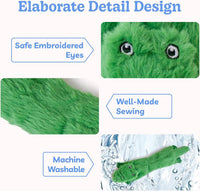 Dog Squeaky Toys No Stuffing 2 Pack, Plush Crinkle Dog Toys for Large Breed, Durable Doggie Chew Cute Animals Puppy Toy for Teething