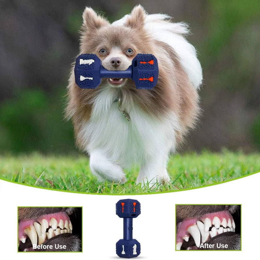 Upgrade Mango Dumbbells Dog Toys for Aggressive Chewers Boredom and Stimulating,Interactive Durable Dog Toys Tough Natural Rubber Dumbbell Toy for Large Medium Dogs